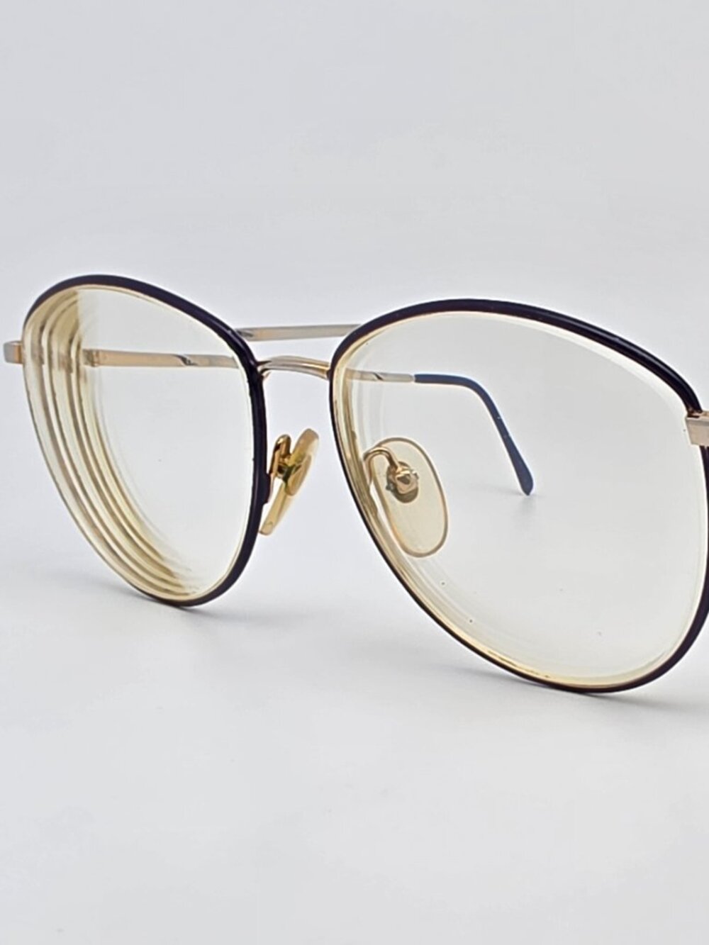 Pierre Cardin CS-179-2 Dark Purple Gold Oversized Eyeglasses Frame 56-16-135